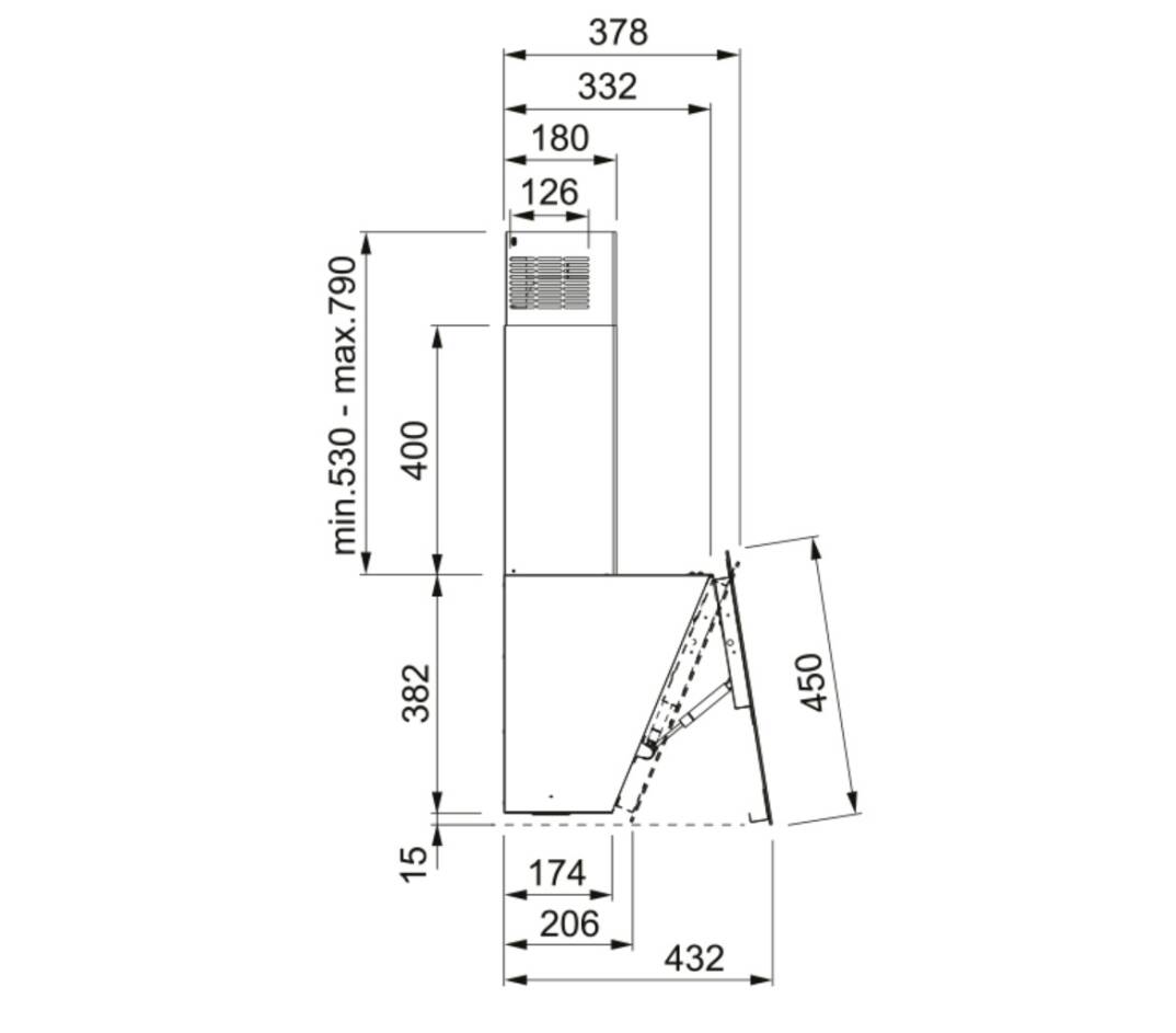 Franke - FPJ 915 V BK A Glass Vertical 90 CM Siyah Davlumbaz - 110.0361.902 - 4