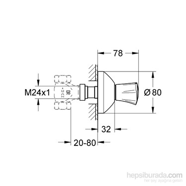 Grohe Costa L Ankastre Stop Valf - G19808001-TESHIR - 1