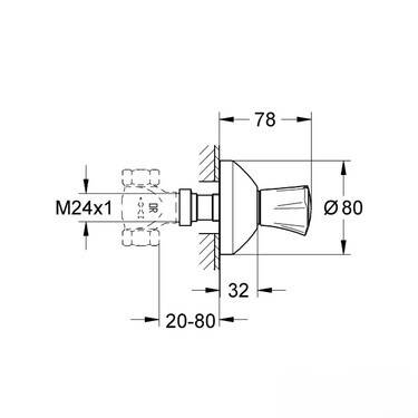 Grohe Costa L Ankastre Stop Valf - G19808001-TESHIR - 3