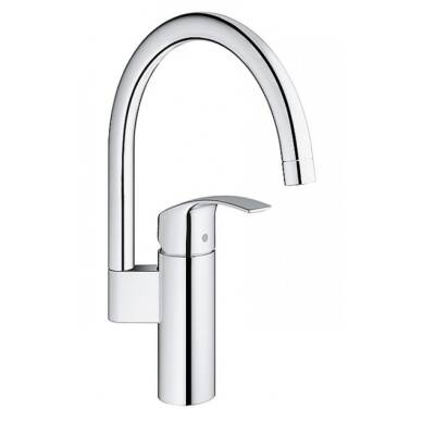 GROHE - Eurosmart New Tek Kumandalı Yüksek Döner Borulu Eviye Bataryası Krom - OUTLET - G33202002-TESHIR