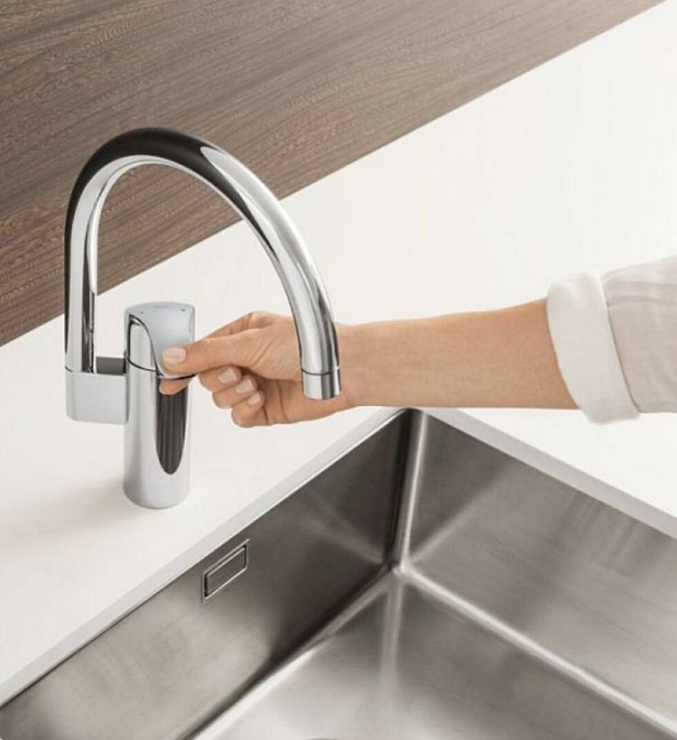 GROHE - Eurosmart New Tek Kumandalı Yüksek Döner Borulu Eviye Bataryası Krom - OUTLET - G33202002-TESHIR - 4