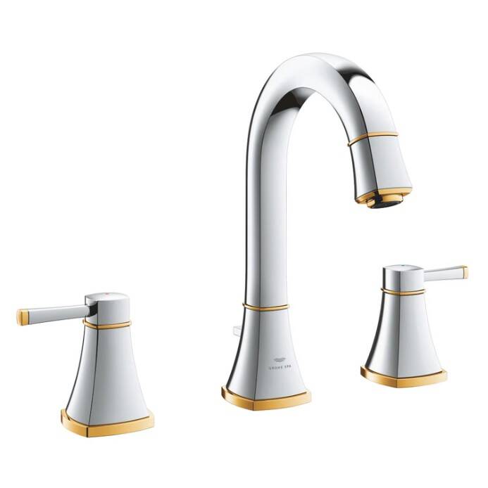 GROHE - Grandera 3 Delikli Lavabo Bataryası M-Boyut Krom/Altın - OUTLET - G20389IG0-TESHIR - 1