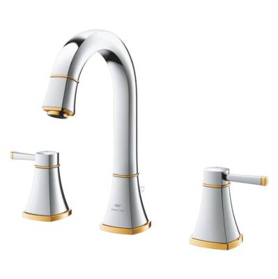 GROHE - Grandera 3 Delikli Lavabo Bataryası M-Boyut Krom/Altın - OUTLET - G20389IG0-TESHIR - 2
