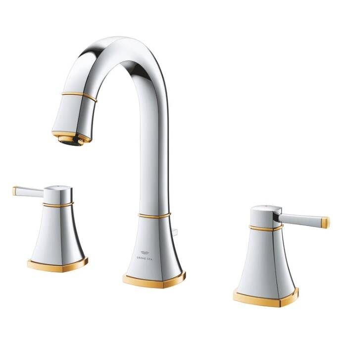 GROHE - Grandera 3 Delikli Lavabo Bataryası M-Boyut Krom/Altın - OUTLET - G20389IG0-TESHIR - 2