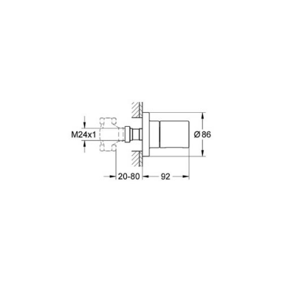 Grohe Grohtherm Cosmopolitan Ankastre Stop Valf - G19470000-TESHIR - 2
