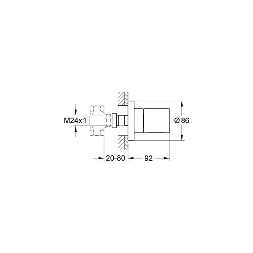 Grohe Grohtherm Cosmopolitan Ankastre Stop Valf - G19470000-TESHIR - 2