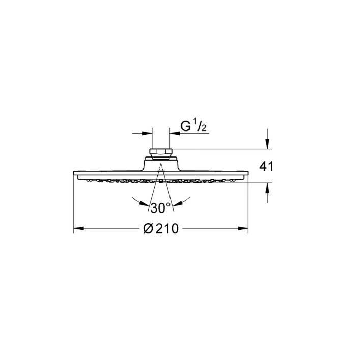 GROHE - Rainshower Cosmopolitan 210 Tepe Duşu 21 cm Krom - OUTLET - G28368000-TESHIR - 4