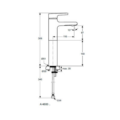 Ideal Standard Attitude Lavabo Bataryası - A4600AA-TESHIR - 2