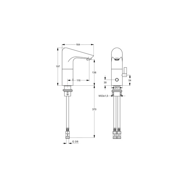 Ideal Standard Ceraplus Fotoselli Lavabo Bataryası - A4152AA-TESHIR - 7
