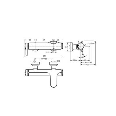 Ideal Standard Melange Banyo Bataryası - A4271AA-TESHIR - 3