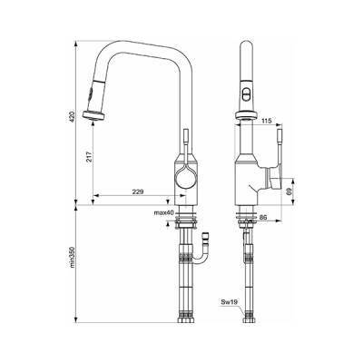 Ideal Standard Retta Eviye Bataryası - B8989AA-TESHIR - 2