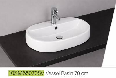 İsvea - Sentimenti Dolap Uyumlu Batarya Delikli Beyaz Lavabo 70 cm - 10SM65070SV - 1