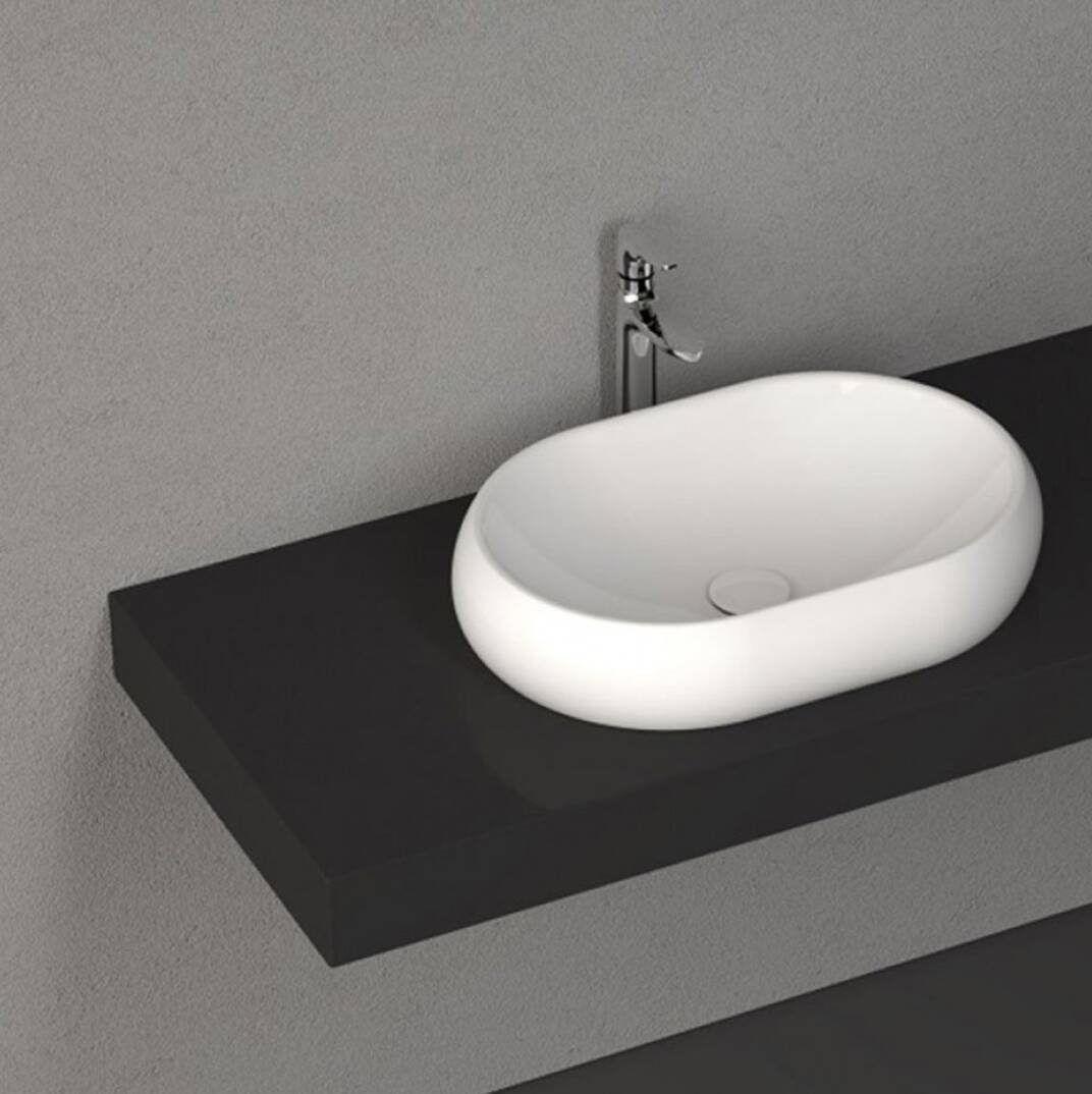 İsvea - Sentimenti Dolap Uyumlu Lavabo Beyaz 60 cm Dekorsuz - 10SM65060SV - 1