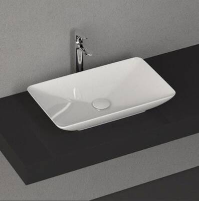 İsvea - Sistema 60 cm Tezgah Üstü Lavabo Beyaz - 10SF53060SB - 2