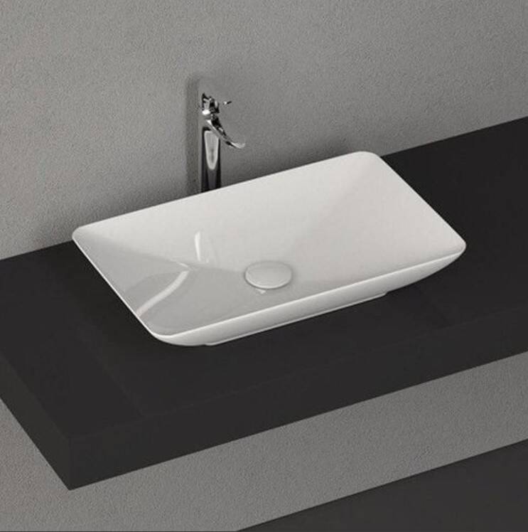 İsvea - Sistema 60 cm Tezgah Üstü Lavabo Beyaz - 10SF53060SB - 2