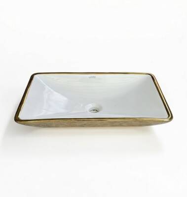 İsvea - Sistema İç Beyaz Dış Altın 60 cm Lavabo - 10SF53060SV - 2