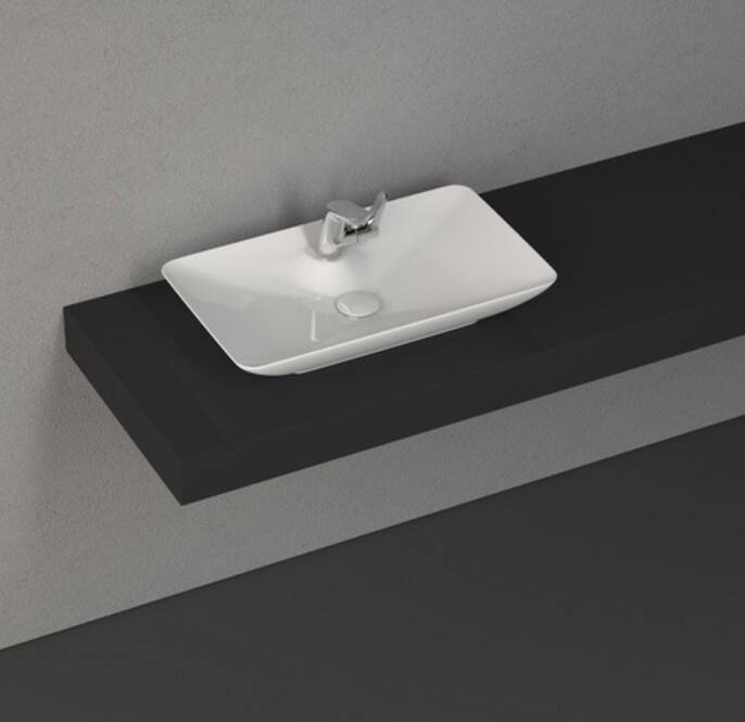 Isvea - SistemaY Clear S&S Tezgahüstü Lavabo 65 cm Beyaz - 10SY50065SV - 1