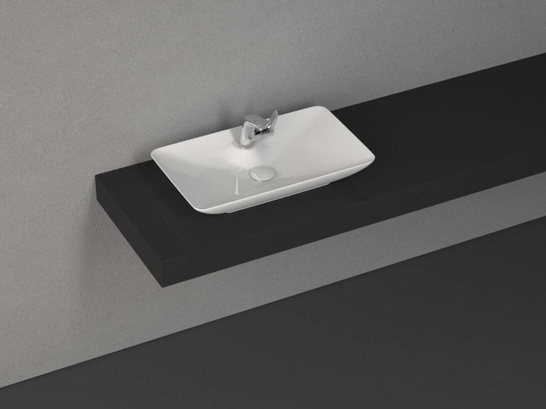 Isvea - SistemaY Clear S&S Tezgahüstü Lavabo 65 cm Beyaz - 10SY50065SV - 2