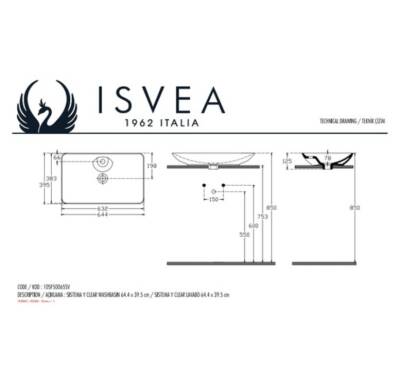 Isvea - SistemaY Clear S&S Tezgahüstü Lavabo 65 cm Beyaz - 10SY50065SV - 3