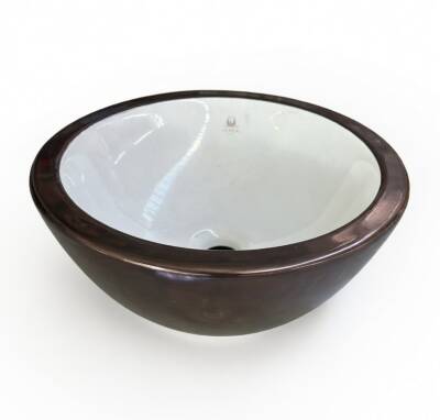 İsvea - Vessel İç Beyaz Dış Bronz 42 cm Lavabo OUTLET - 10AR65042SV-TESHIR - 1