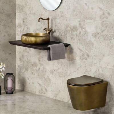 LENA - Asma Klozet Bronz Kapak Dahil OUTLET - ET-H201BR-TESHIR - 3