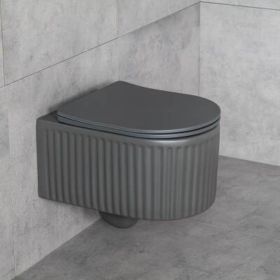 LENA - Asma Klozet Mat Füme Kapak Dahil OUTLET - ET-W1000MF-TESHIR - 1