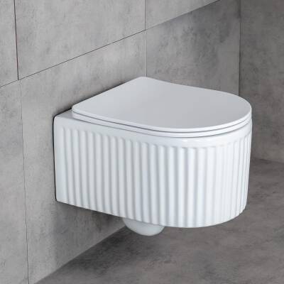 LENA - Asma Klozet Parlak Beyaz Kapak Dahil OUTLET - ET-W1000MB-TESHIR - 2