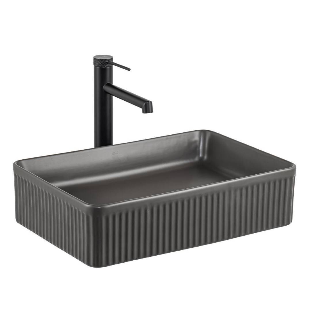 LENA - Tezgah Üstü Lavabo Mat Füme OUTLET - E-W1004MF-TESHIR - 1