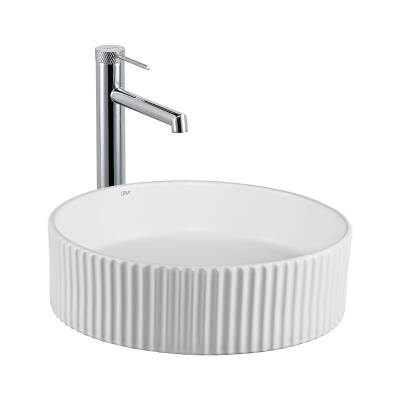 LENA - Tezgah Üstü Mat Beyaz Lavabo OUTLET - E-W1001MB-TESHIR