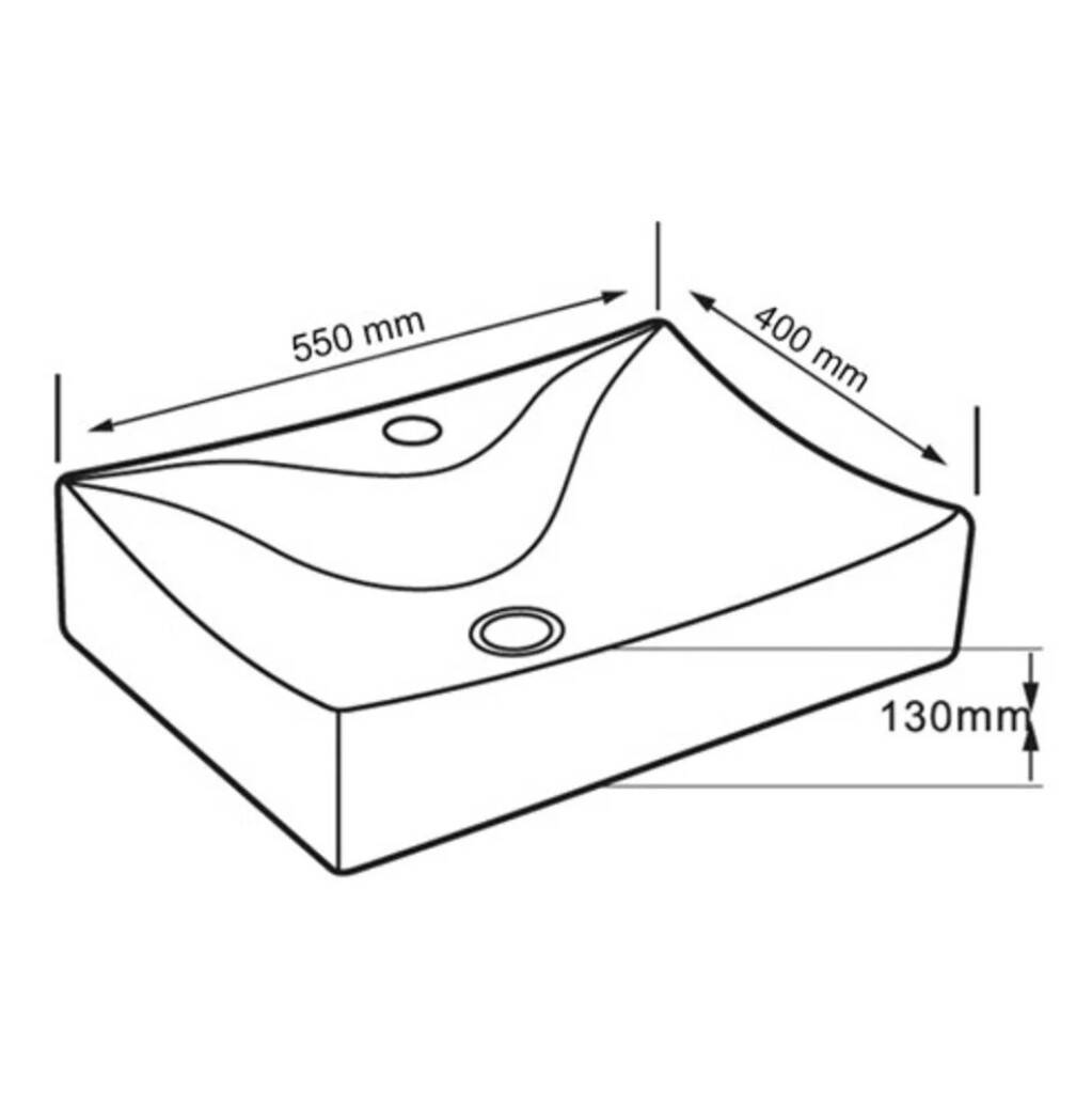 LENA - Tezgah Üstü Porselen Lavabo - E-3034 - 2
