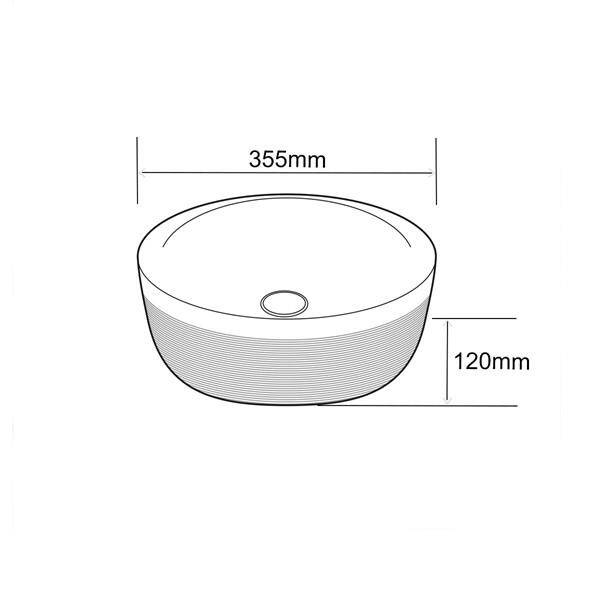 LENA - Tezgah Üstü Porselen Lavabo - E-4000A - 2