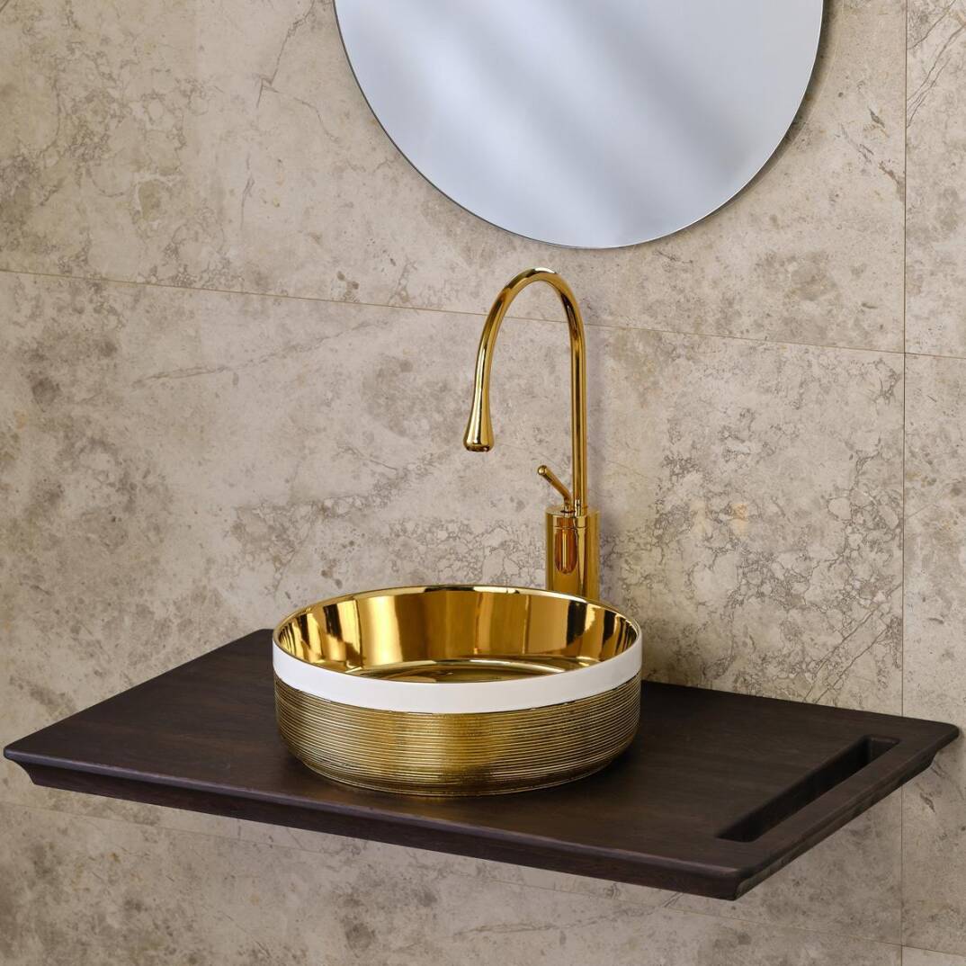 LENA - Tezgah Üstü Porselen Lavabo - E-4000A - 3