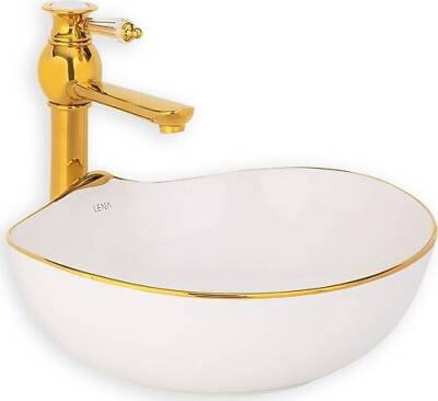LENA - Tezgah Üstü Porselen Lavabo - E-4010A - 1