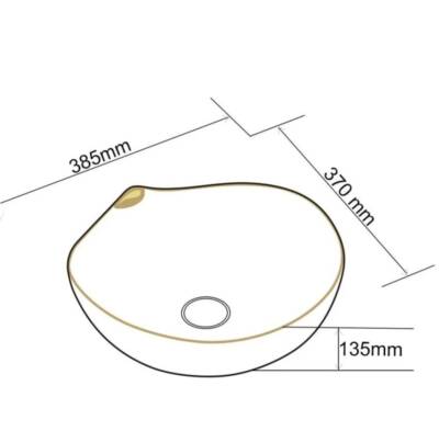 LENA - Tezgah Üstü Porselen Lavabo - E-4010A - 2