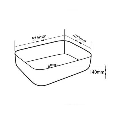LENA - Tezgah Üstü Porselen Lavabo - E-4619 - 1