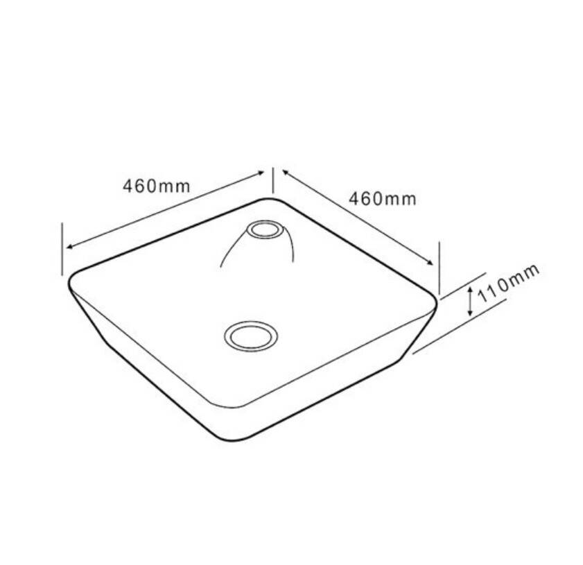LENA - Tezgah Üstü Porselen Lavabo Metalik Lacivert - E-4620L - 2