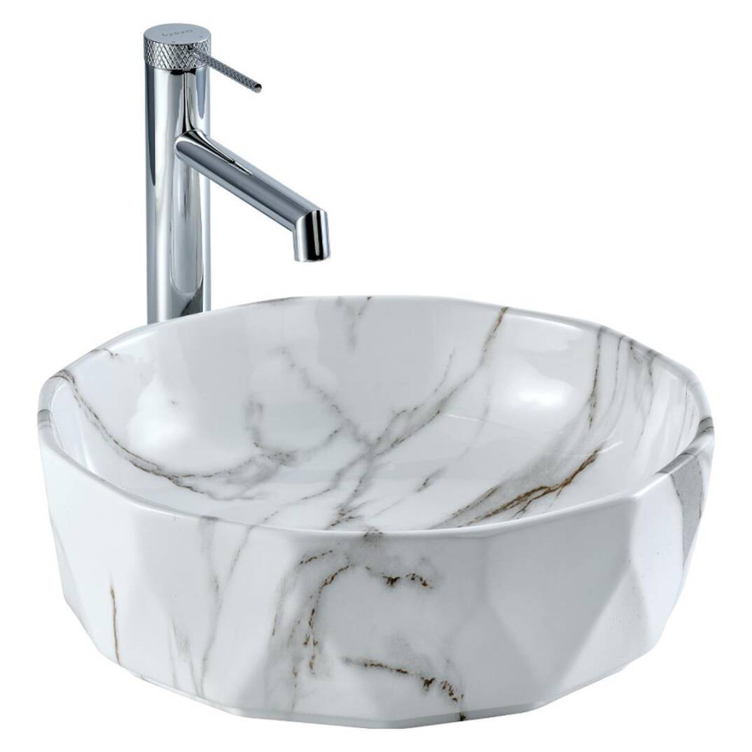 LENA - Tezgah Üstü Porselen Lavabo OUTLET - E-2110M1-TESHIR - 1