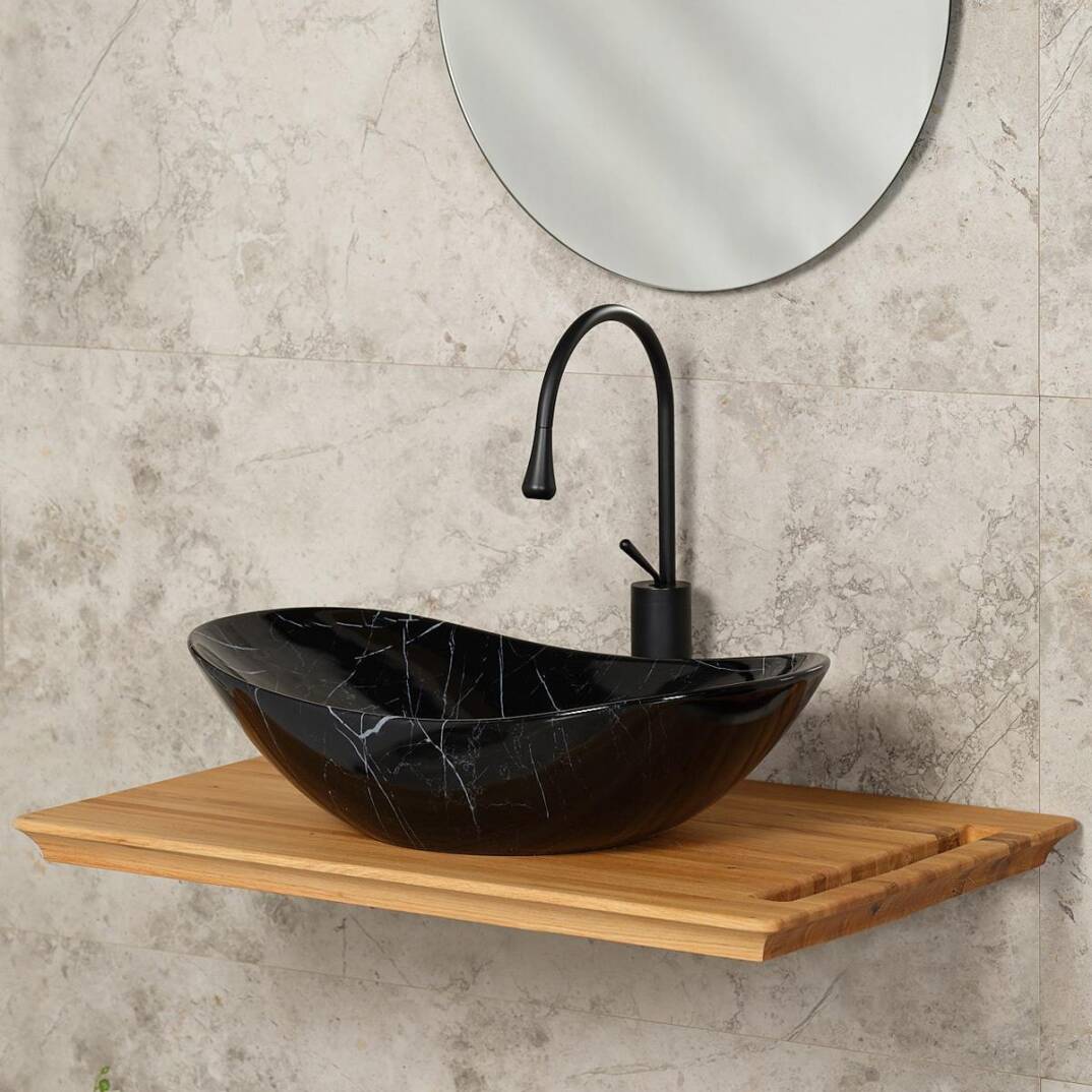 LENA - Tezgah Üstü Porselen Lavabo OUTLET - E-2113M5-TESHIR - 3