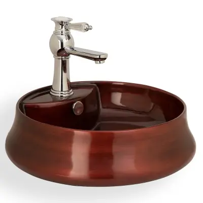 LENA - Tezgah Üstü Porselen Lavabo OUTLET - E-4045-3-TESHIR - 1