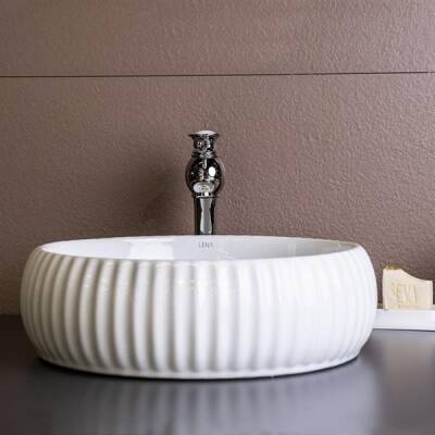 LENA - Tezgah Üstü Porselen Lavabo OUTLET - E-4161-TESHIR