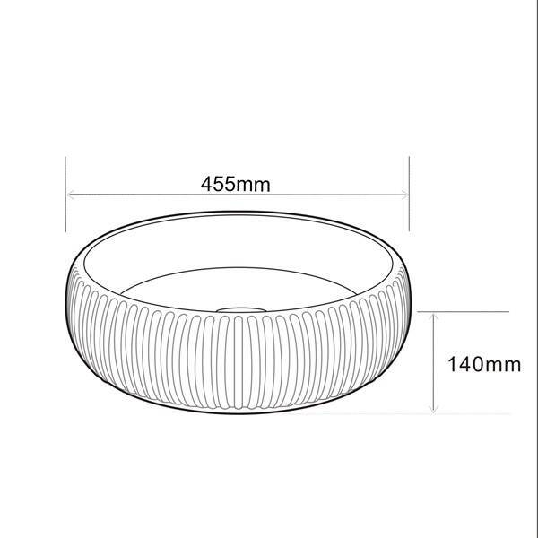 LENA - Tezgah Üstü Porselen Lavabo OUTLET - E-4161-TESHIR - 2