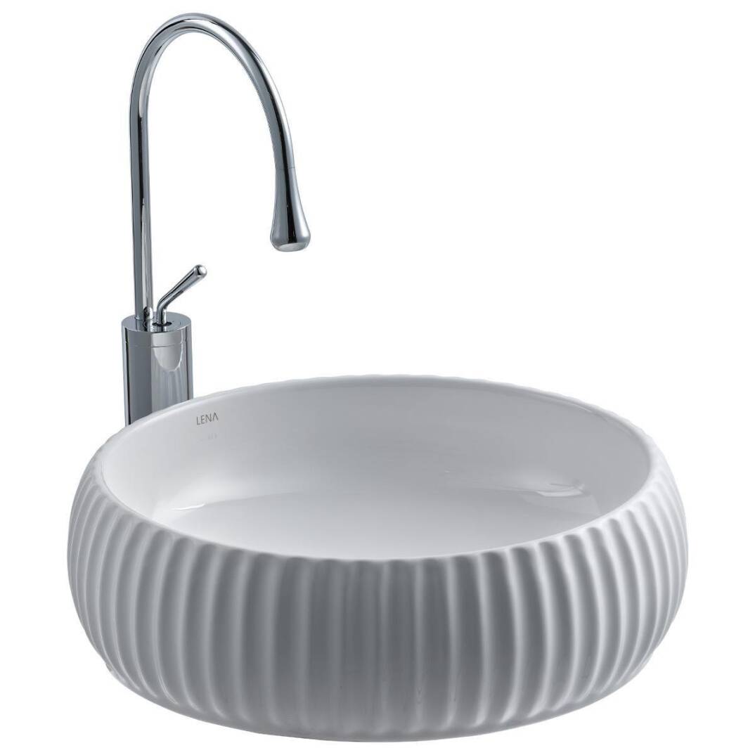 LENA - Tezgah Üstü Porselen Lavabo OUTLET - E-4161-TESHIR - 3