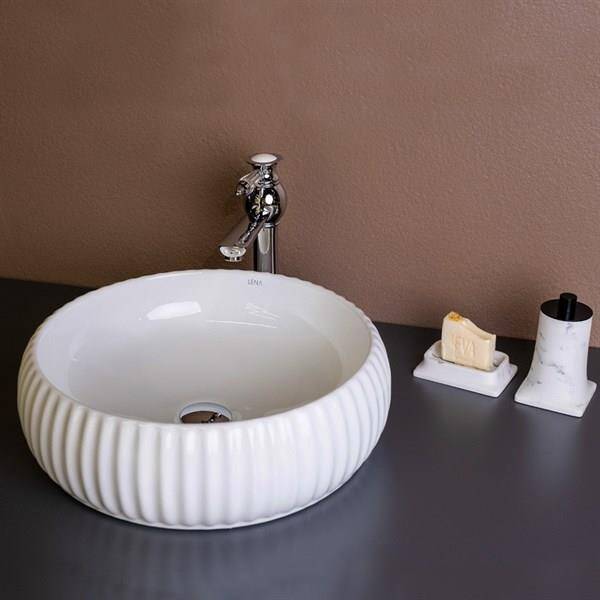 LENA - Tezgah Üstü Porselen Lavabo OUTLET - E-4161-TESHIR - 4