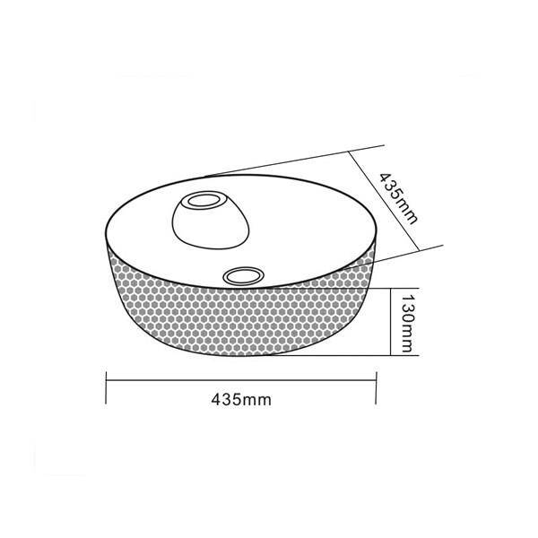LENA - Tezgah Üstü Porselen Lavabo OUTLET - E-5001A-TESHIR - 1