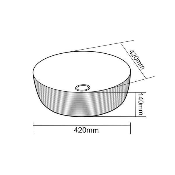 LENA - Tezgah Üstü Porselen Lavabo OUTLET - E-5004R-TESHIR - 1
