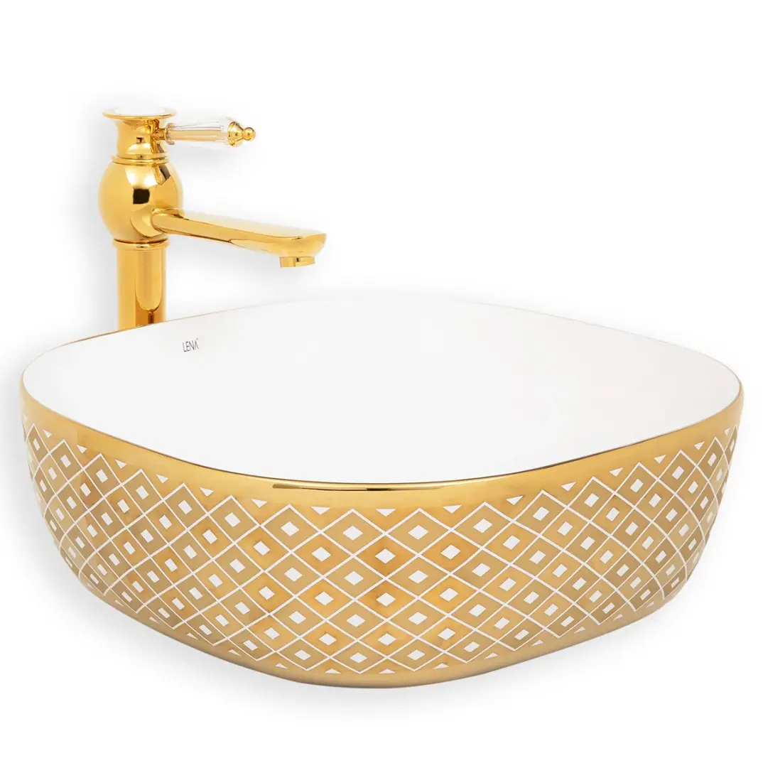 LENA - Tezgah Üstü Porselen Lavabo OUTLET - E-8128-TESHIR - 2