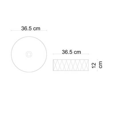 LENA - Tezgah Üstü Porselen Lavabo OUTLET - E-W5001KS-TESHIR - 3