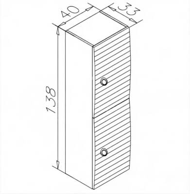 Orka - Anzer 40 cm Boy Dolabı Doğal Ceviz - 21ANZ00403032 - 4