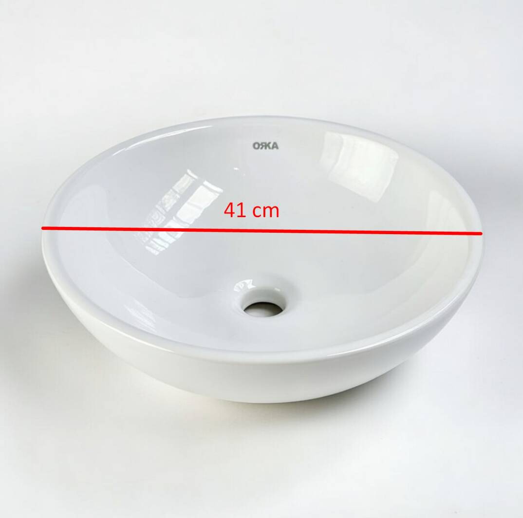 ORKA - Bench Tezgah Üstü Çanak Lavabo Beyaz 41 cm - 5010 - 2