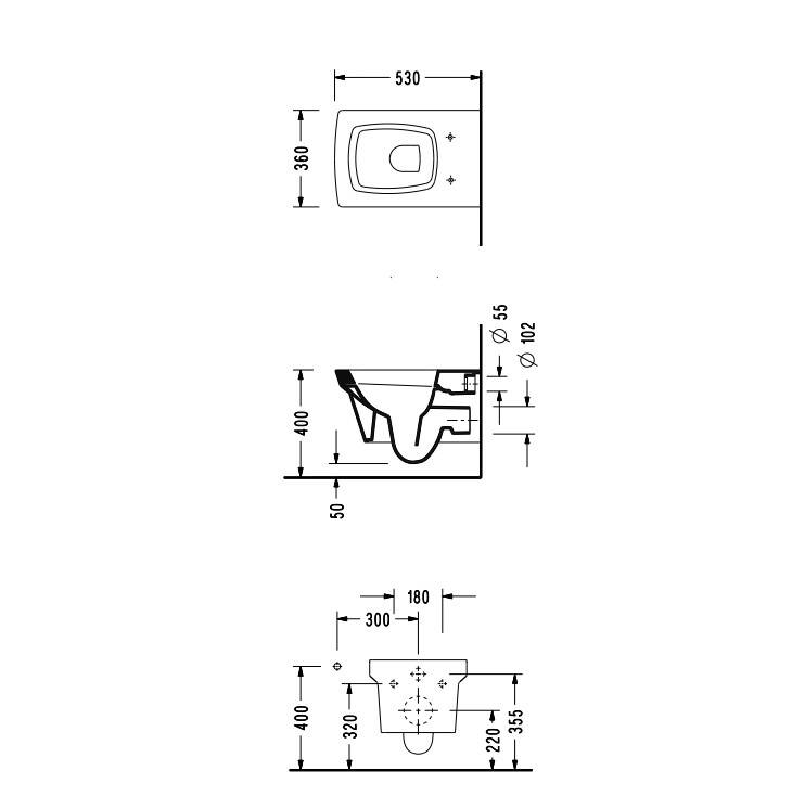 SEREL - 4Life Asma Klozet (53 × 36 Cm) OUTLET - FL10ADS110H-TESHIR - 2